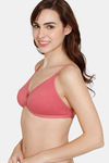 Zivame Beautiful Basics Double Layered Non Wired 3/4th Coverage Backless Bra - Mineral Red — thumbnail 4